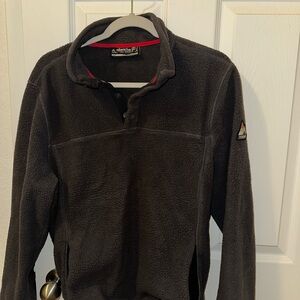 Black Fleece Jacket for Men